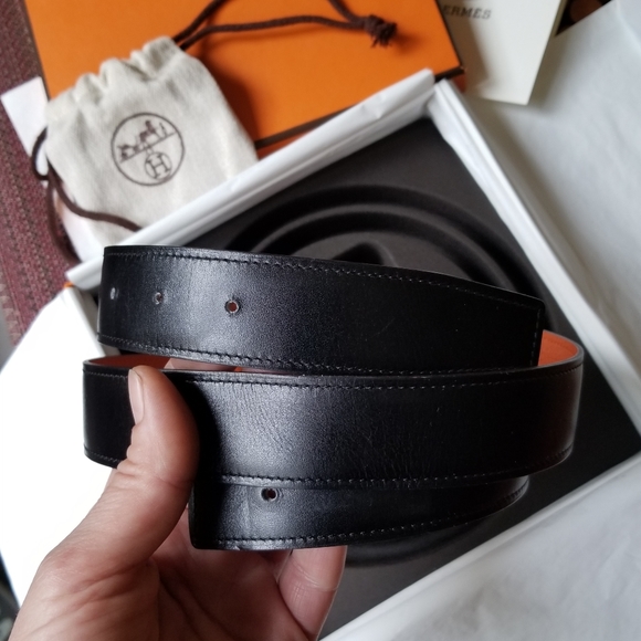 Hermès Orange Iconic Signature  Color belt - Picture 3 of 9